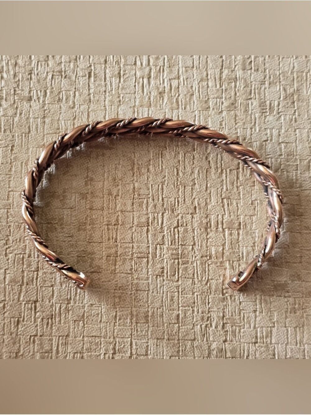 Navajo Copper Cuff Bracelet by Elaine Tahe - Picture 3 of 4